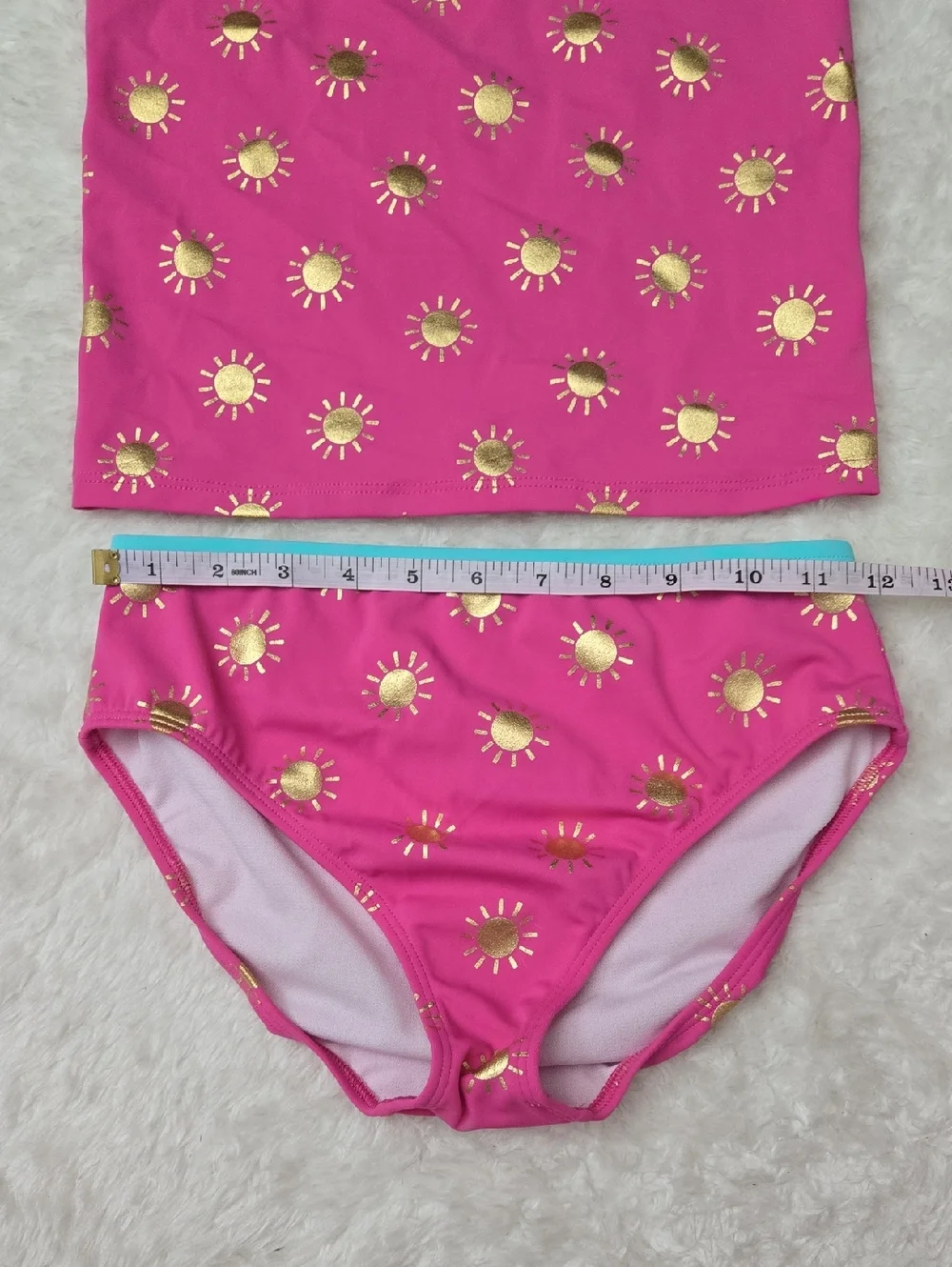 Boden Pink/Gold Swimsuit, Girls Size 11-12Y